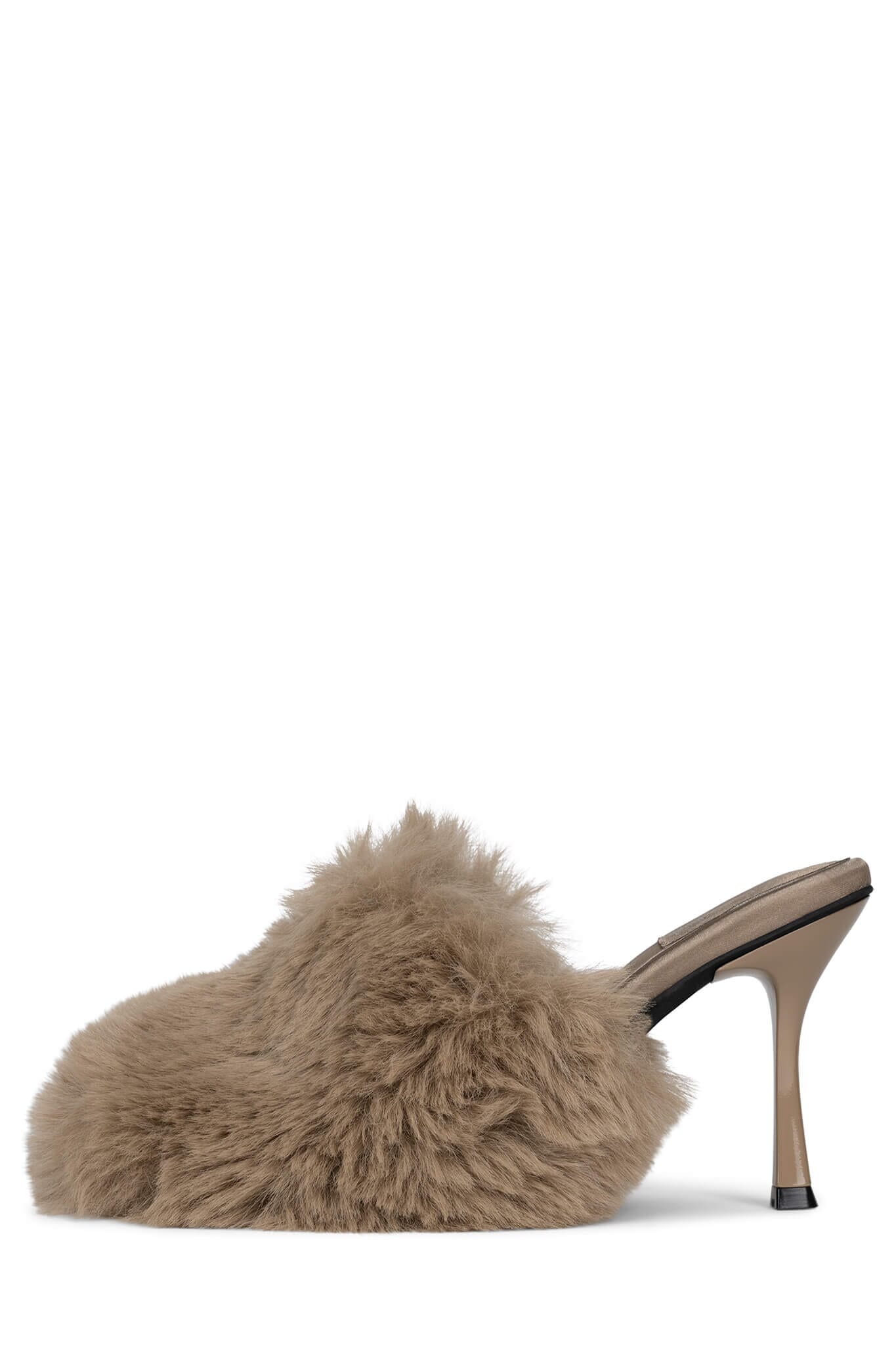 Faux fur clearance mule heels