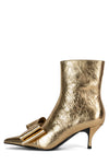 BOW-TIE Heeled Boot DV Gold Crinkle 6 
