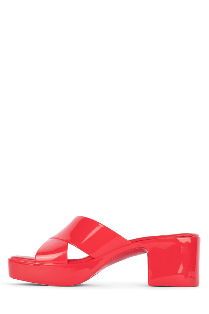 BUBBLEGUM Jeffrey Campbell Jelly Platform Sandals Red