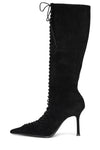 DISCLOSE Knee-High Boot YYH Black Suede 6 