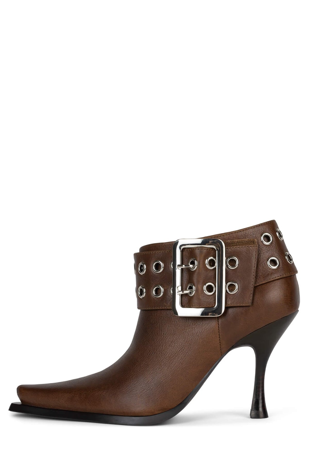 ELITE-C Heeled Boot DV Brown Distressed Silver 6 