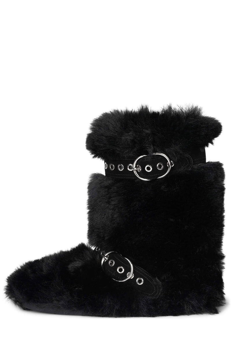 FLUFFED-UP Mid-Calf Boot YYH Black 6 
