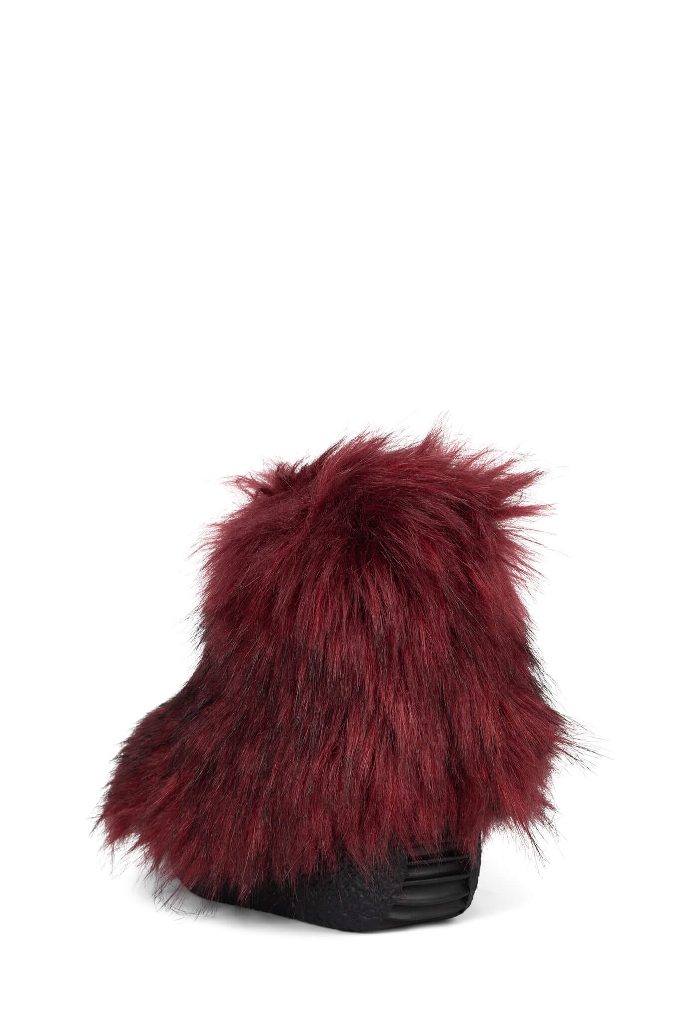 Red fluffy online boots