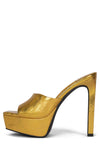 GOING-GLAM Jeffrey Campbell Gold Metallic Crinkle 6 