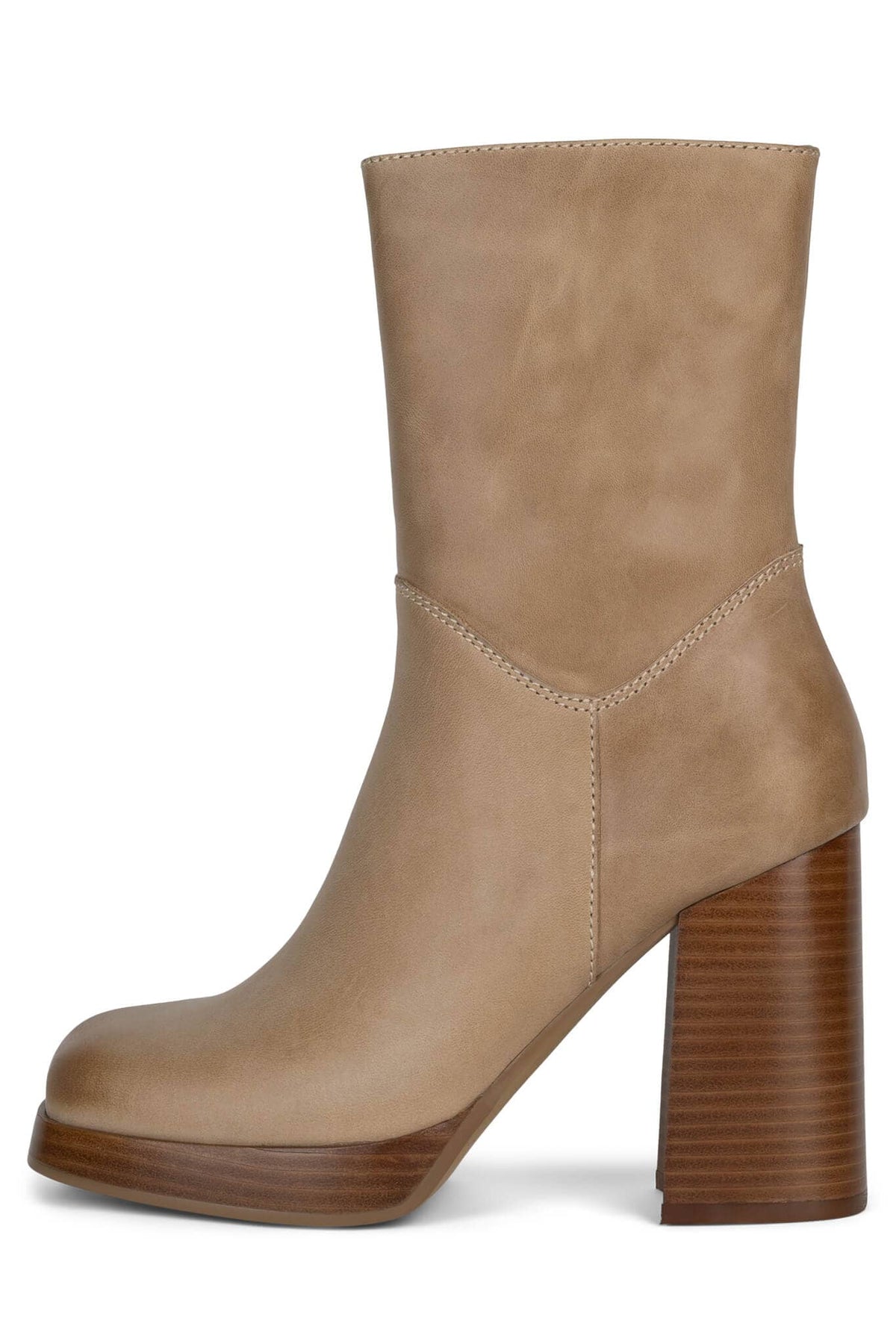 HABITS Heeled Boot DV Natural Tan Stack 6 