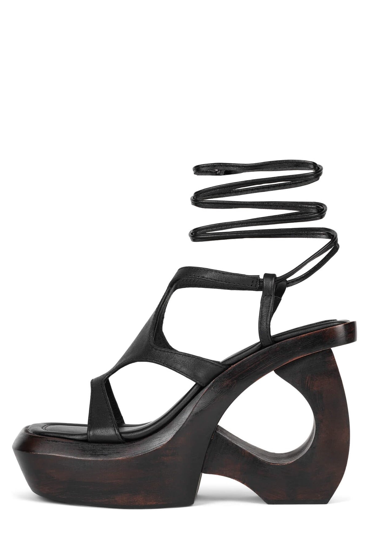 IDOLIZE Platform Sandal HN Black Brown 6 