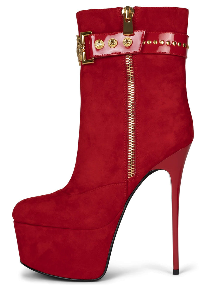 LEO-LADY ST Red Suede Gold 6 