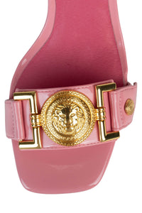 LEONITE Jeffrey Campbell Ankle Strap Sandal Pink Patent Gold