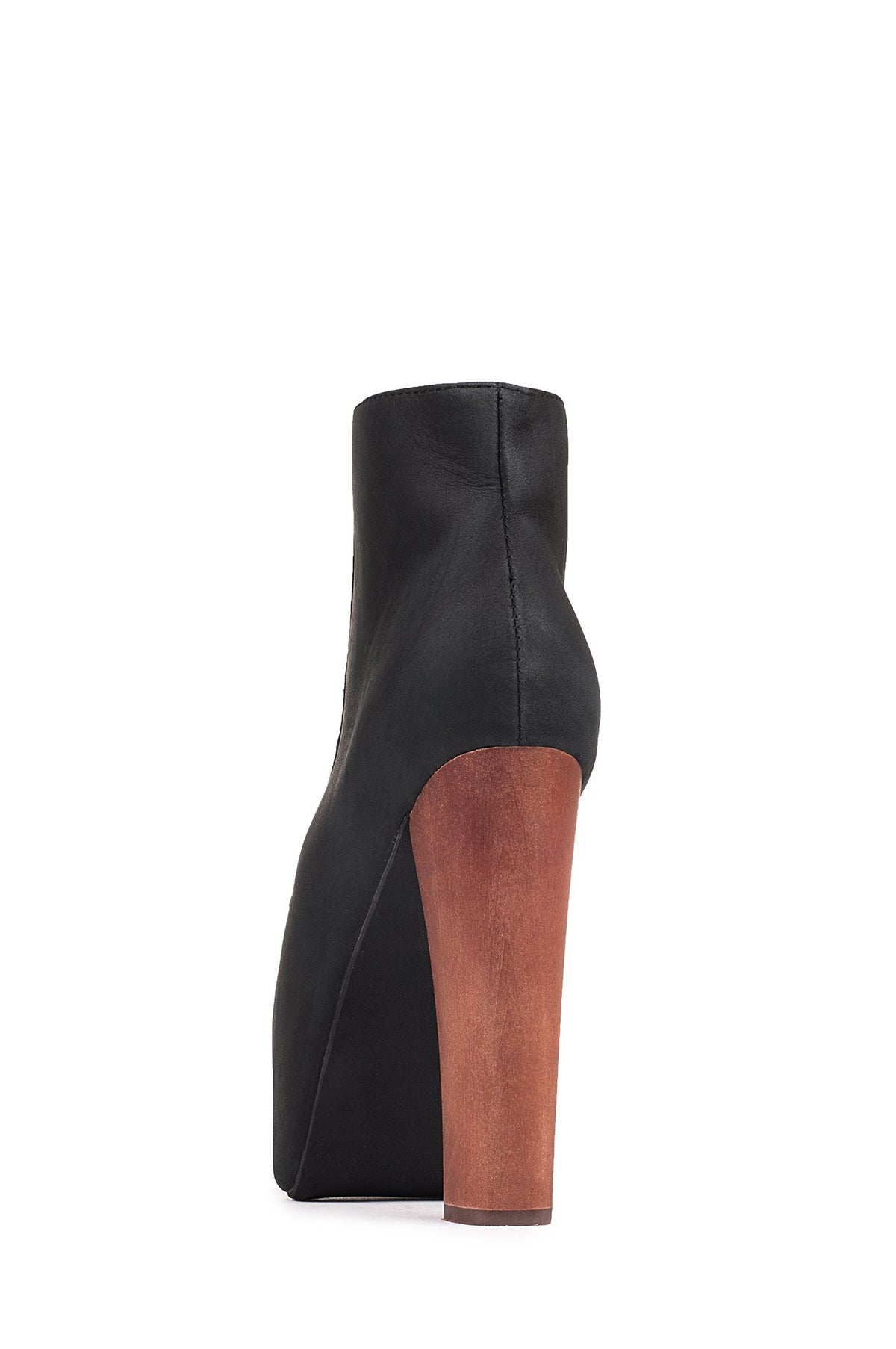 Jeffrey Campbell Lita Daisy Ankle Boot Black Leather Jeffrey