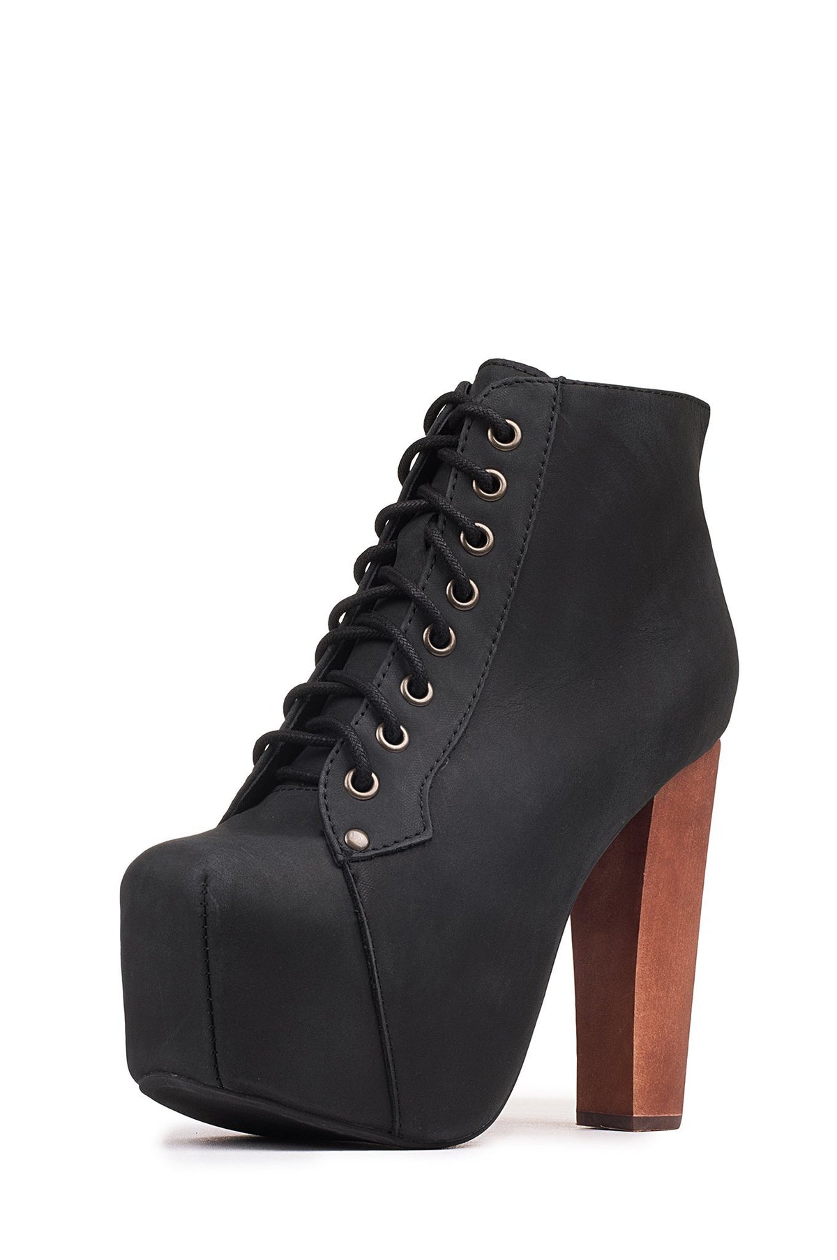 Black Leather Jeffrey Campbell Booties LITA1