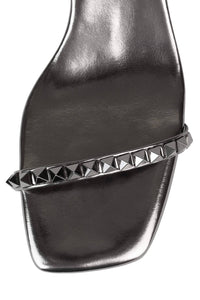 LUXOR-LB Jeffrey Campbell Studded Strappy Sandal Pewter