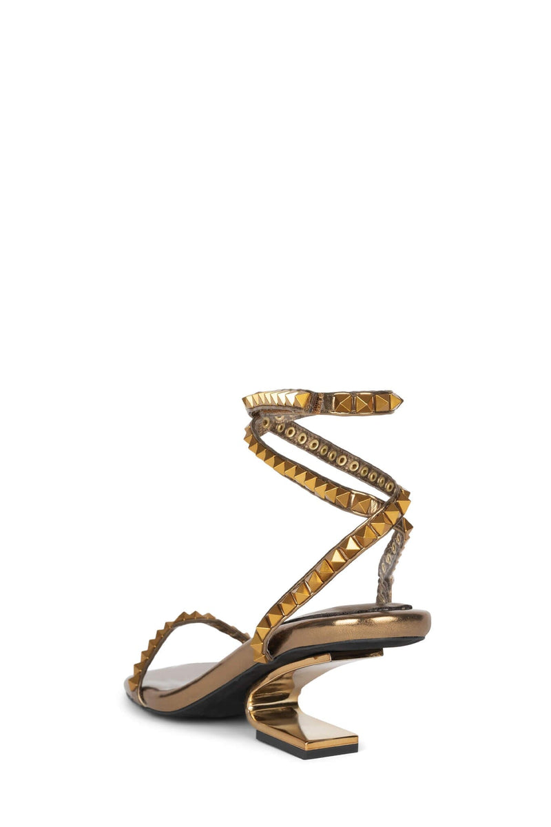 LUXOR-LB Jeffrey Campbell Studded Strappy Sandal Bronze
