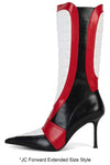 MOTO-BABY Knee-High Boot Jeffrey Campbell Black Red White Combo 12 