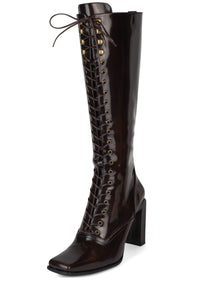 NEVERMORE Jeffrey Campbell Heeled Boots Brown Tan Box