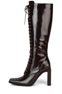 NEVERMORE Jeffrey Campbell Heeled Boots Brown Tan Box