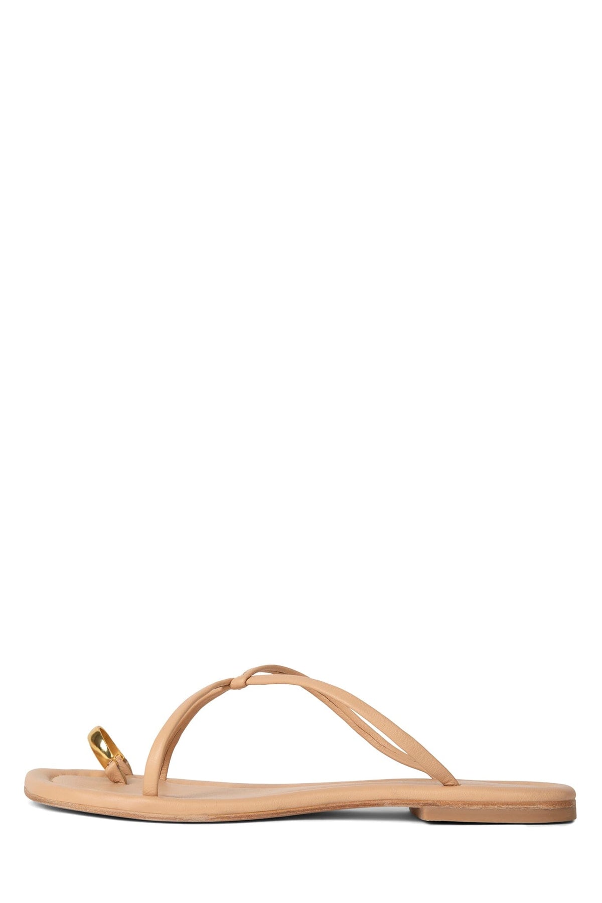 PACIFICO Jeffrey Campbell Flat Sandals Beige Gold