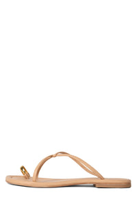 PACIFICO Jeffrey Campbell Flat Sandals Beige Gold