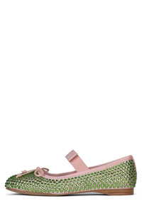 PRIMA-J Jeffrey Campbell Pink Satin Green 6 