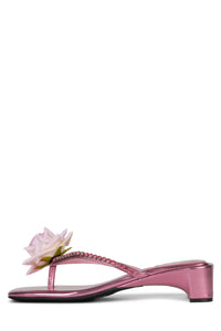 PRIMROSE Jeffrey Campbell Kitten Heel Sandal Pink Metallic Pink