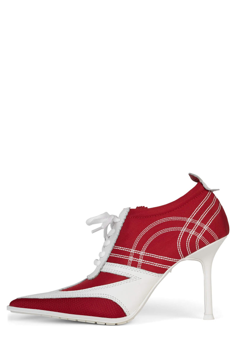 RALLY-UP Heeled Boot YYH Red White 6 