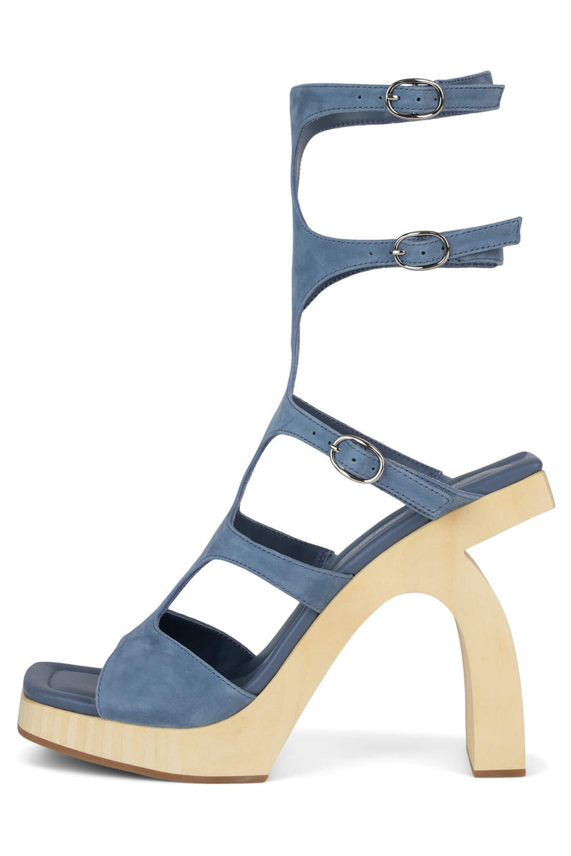 RIVALS Jeffrey Campbell Blue Suede Natural 6 