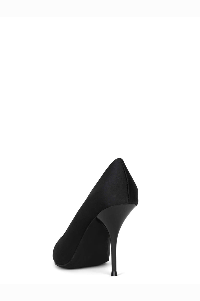 SATISFIED Jeffrey Campbell High Heels Black Satin