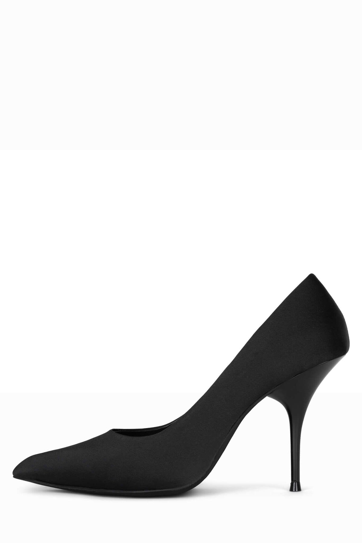 SATISFIED Jeffrey Campbell High Heels Black Satin