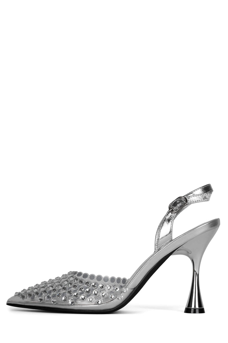 SHINER Jeffrey Campbell Clear Silver 5 