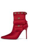 STASHED Jeffrey Campbell Red Satin 6 
