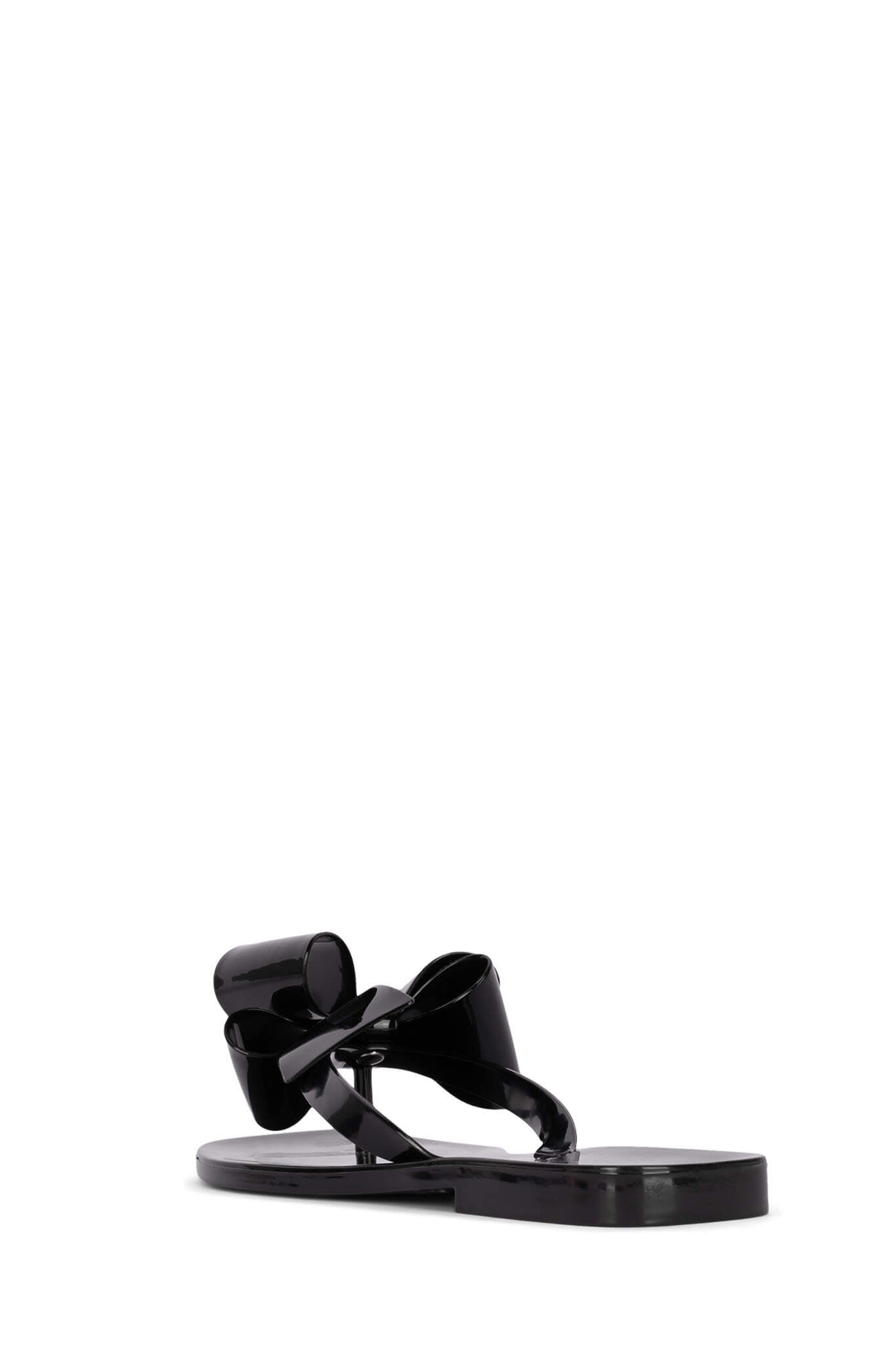 Valentino Couture Bow Jelly Flat Thong Sandals in Black