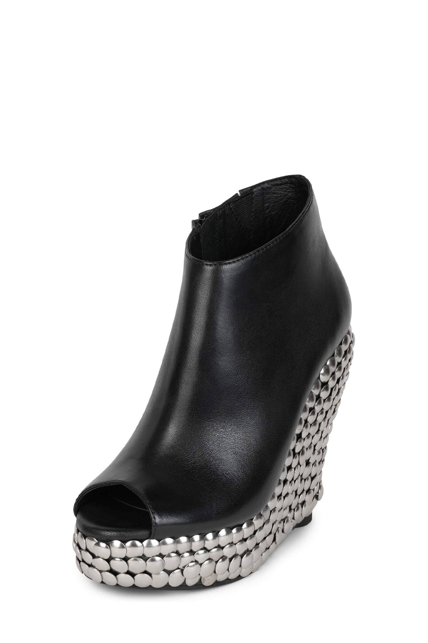 Jeffrey campbell black studded shops booties