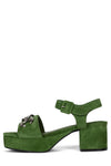 TIMELESS Jeffrey Campbell Green Suede Silver 6 