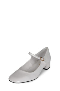 TOP-TIER Jeffrey Campbell Mary-Janes White Crinkle Patent