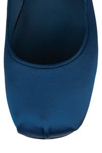 TUTU-MJ Jeffrey Campbell Mary Jane Ballet Flat Blue Satin