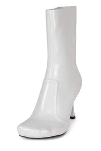 VISIONARY Jeffrey Campbell Heeled Boot Women Shoes White Front View 