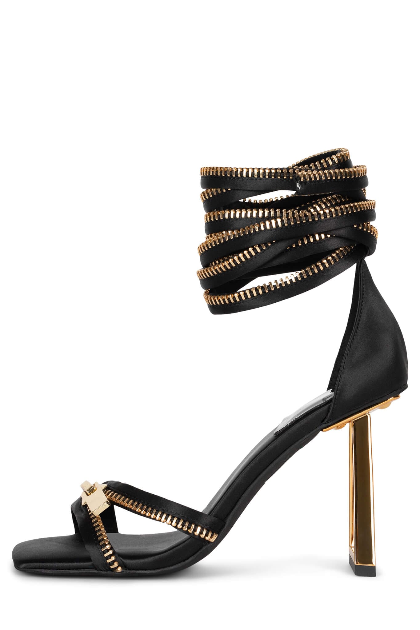Buy Black & Gold Heeled Sandals for Women by CATWALK Online | Ajio.com